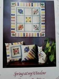 Vier Ecken 6310 FRÜHLING AN MEINEM FENSTER 24x24" Wanddecke & 2 Kissen Muster - Bild 1 von 4