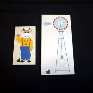 2 Yellow Springs Ohio Barnabe Young's Jersey Milchkuh Windmühle Katze Miau Posten - Bild 1 von 2