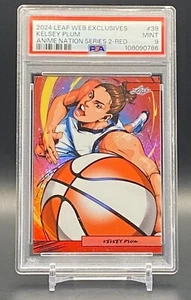 2025 Leaf Anime Nation Series 2 Kelsey Plum Red #/25 Los Angeles Sparks PSA 9 - Bild 1 von 4