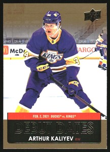 2021-22 Upper Deck Debut Dates Gold #DD4 Arthur Kaliyev