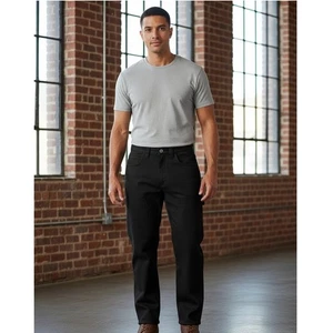 Pantalones de carpintero Berkley Jensen para hombre 36x30 negros forrados de lana trabajo utilitario pesados - Imagen 1 de 16