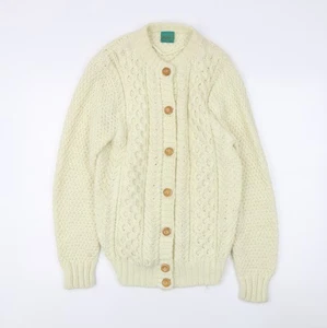 Canda Women's Ivory Wool Cardigan, Size 16 - Picture 1 of 12