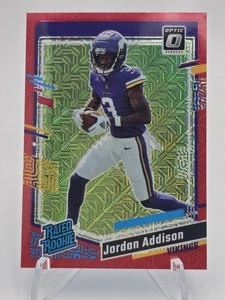 2023 Panini Donruss Optic - Rated Rookie Jordan Addison #271 Red Mojo Prizm (RC) - Picture 1 of 2