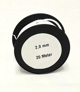 2mm x 20m Nylonschnur Nylonband weiß hochwertig - Bild 1 von 3