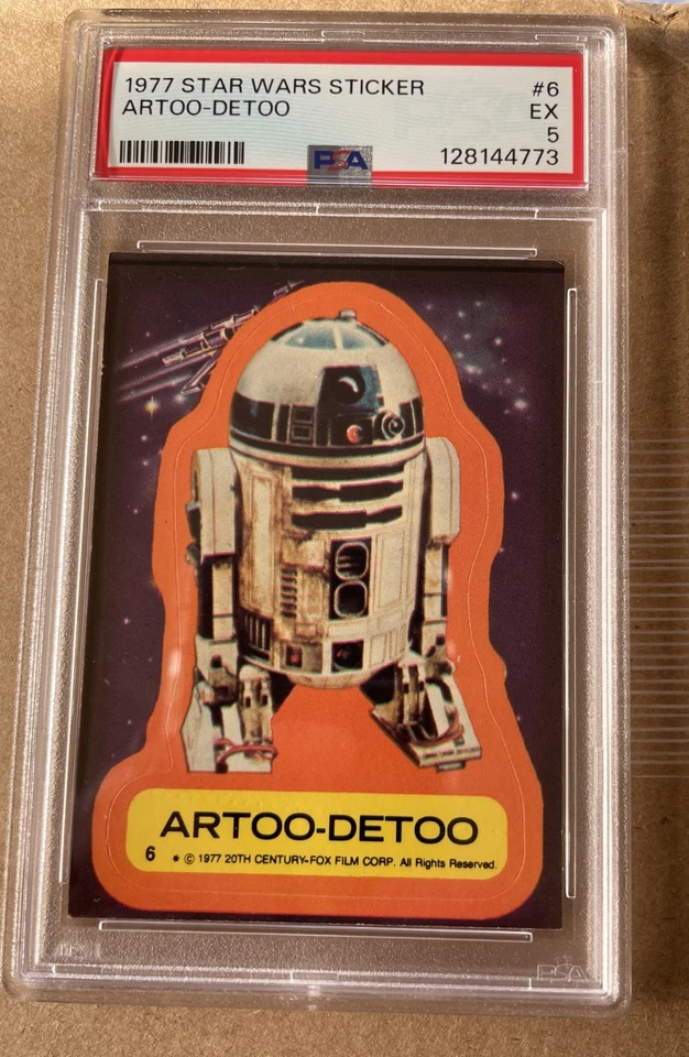 Pegatinas Star Wars 1977, Artoo-Detoo # 6, PSA 5 EX Foto 1 de 1