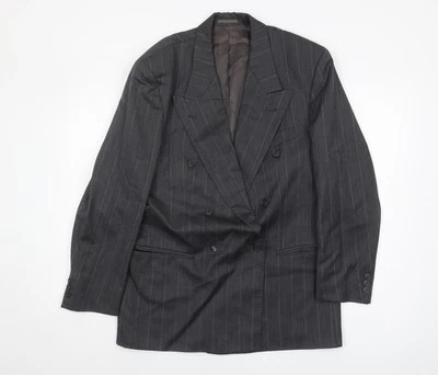 Blazer Hugo Boss para hombre gris a rayas, talla UK 38, ajuste clásico Foto 1 de 4