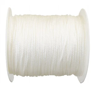 NEW - 1/8 in. x 600 ft. Solid Braid Nylon Rope Spool (26-62 lbs Load) White - Picture 1 of 5