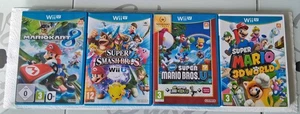 Nintendo Wii U Games Bundle x 4 Mariokart 8, Super smash bros,3D World - Picture 1 of 13