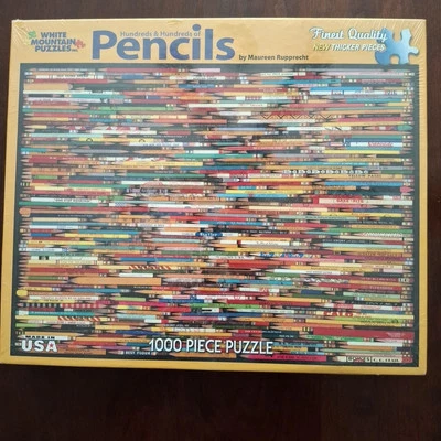 Collage de lápices rompecabezas White Mountain - Rompecabezas de 1000 piezas - Nuevo Foto 1 de 4