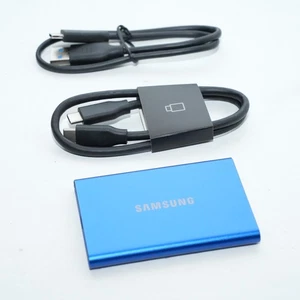 Samsung T7 Portable SSD 2TB USB 3.2 Gen 2x2 - MU-PC2T0H - BLAU - Bild 1 von 2