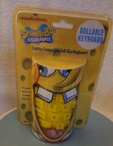 Nickelodeon Bob Esponja Pantalones Cuadrados Teclado Enrollable Compatible con Laptop Nuevo - Imagen 1 de 6
