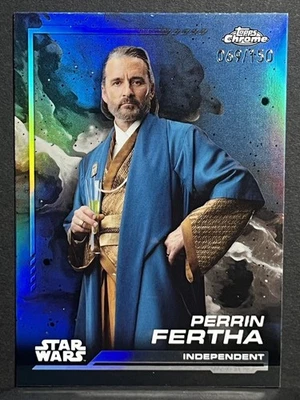 2024 Topps Chrome Star Wars Perrin Fertha Skywalker Blue Refractor 069/150 #97 - Image 1 of 2