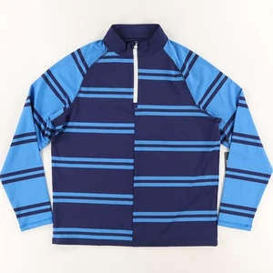 G/Fore Offset Stripe 1/4 Zip Pullover Colorblock Blue Men's L - Picture 1 of 7