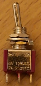 7× MTS-1 Miniatur Kippschalter 250V 3A/125V 6A 3-polig 6mm On/On (J) - Bild 1 von 2