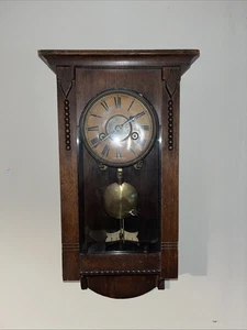 Antique Striking Movement HAC Germany Wall Clock - Imagen 1 de 10