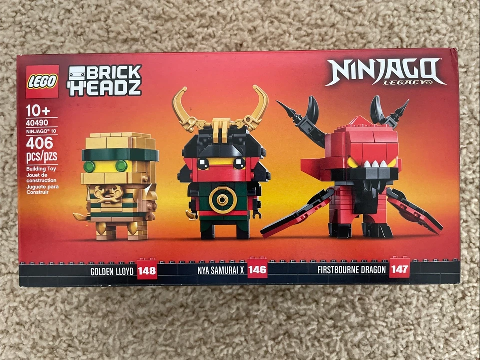 Lego 40490 Ninjago 10 Aniversario Brick Headz - Nuevo Precintado Retirado Foto 1 de 1