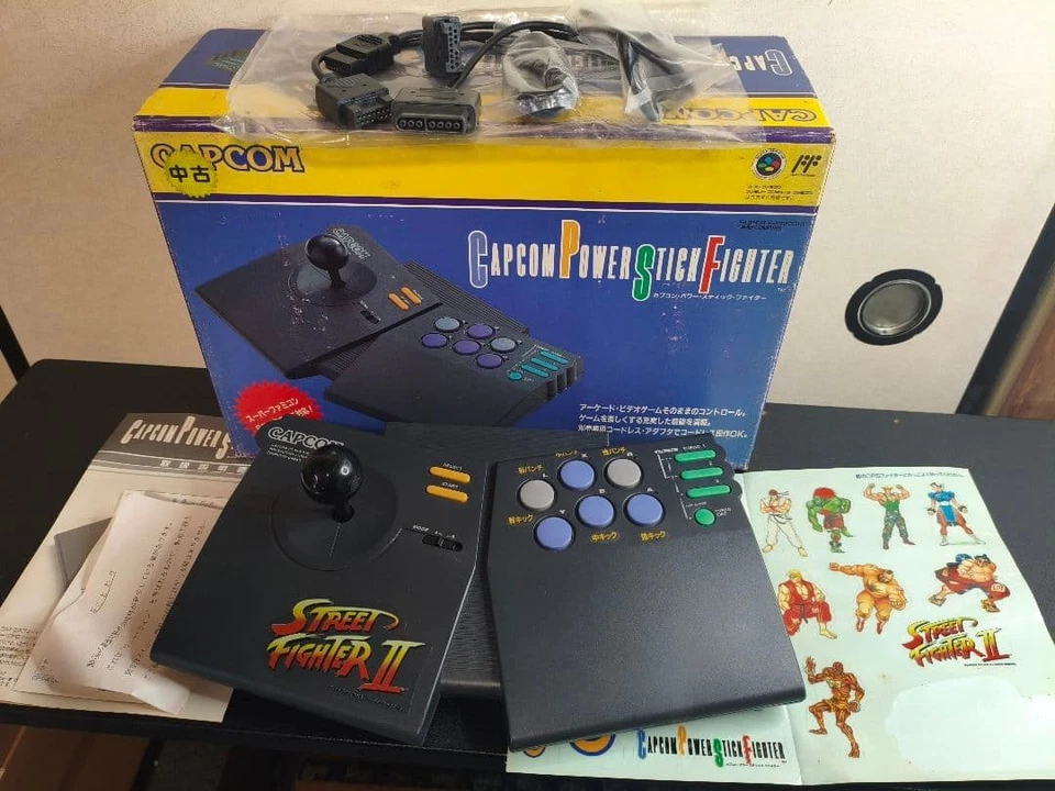 Capcom Power Stick Fighter Joystick, Tested, Used, Includes Cables & Stickers - Image 1 of 4