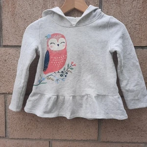 Carter's Mädchen Eule Pullover Hoodie Sweater Gr. 5T grau - Bild 1 von 7