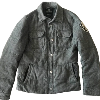 SCOTCH & SODA МУЖСКОЙ СЕРЫЙ ШЕРСТИ ПУХОВИК КУРТКА МАЛЕНЬКИЙ - Изображение 1 из 4