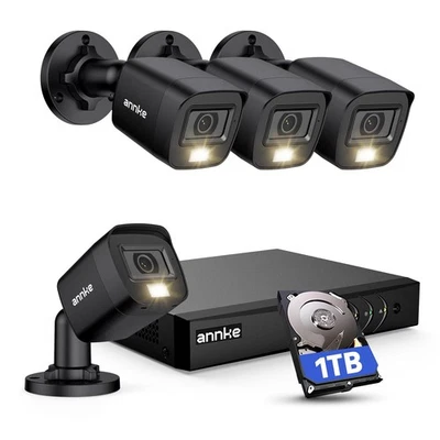 ANNKE 8CH H.265+ 3K Lite Wired Security Camera System with AI Human/Vehicle D... - Image 1 of 4