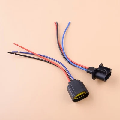 2pcs Wire Pigtail Male Female 9008 H13 Harness Head Light Fit Stock Bulb Plug - Image 1 of 4