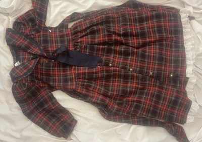 Vestido de fiesta para niñas vintage años 80 90 cuadros vacaciones de Navidad talla 12 bonito rosa Foto 1 de 4