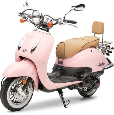 Motorroller 50 ccm Burnout EasyCruiser Eco Rosa 45 km/h - Bild 1 von 4