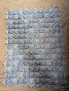 Baby Quilt Handarbeit Blau Ozean Patchwork Krippe Decke 36"X48" Jungen Super Weich - Bild 1 von 7