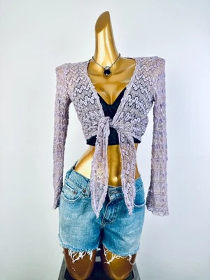 Top suéter recortado grunge vintage años 90 Foto 1 de 4