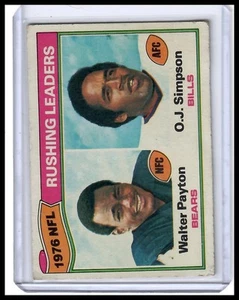 1977 Topps #3 1976 Rushing Leaders (Walter Payton / O.J. Simpson) LL - Picture 1 of 2