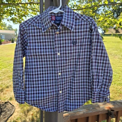 Chaps Boys, Button-up Long Sleeve Plaid Shirt, Size 3t - Image 1 of 4