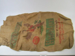 Vintage burlap High Life potato sack Pheasant Hunting Sign Scottsbluff Neb - Picture 1 of 4