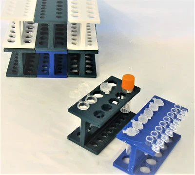 Mini suporte de tubo de microcentrífuga rack microcentrífuga PCR tira pequeno suporte de laboratório - Imagem 1 de 3