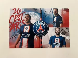 MESSI x NEYMAR x MBAPPE PSG - Repro Autogramm 10.5x14.8 - Bild 1 von 1