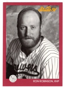 Ron Robinson - Milwaukee Brewers (MLB) 1991 Leaf Studio Baseball # 75 - Mint - Picture 1 of 1