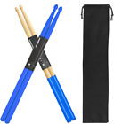 Drum Sticks 5A 1 Pair Nylon Drumsticks 1 Pair Non-Slip Maple Wood with a Velvet 