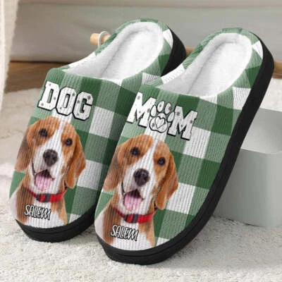 Zapatillas Personalizadas para Mascotas, Foto Personalizada Perro Mamá Navidad, Perro Gato Amantes Regalo Foto 1 de 2