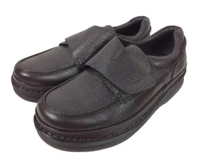 Propet M5015 Adj Strap Slip-On Brown Leather Diabetic Shoes Men Sz 7.5 XX 5E EUC - Picture 1 of 11