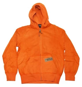 $398 Ralph Lauren RRL Men Hooded Hoodie Full Zip Sweatshirt Hunting Orange Small - Picture 1 of 3