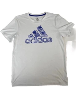 adidas white short sleeve tee size youth XL (18/20) - Picture 1 of 6