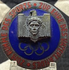 WW2 GERMAN BERLIN OLYMPIC BADGE - ZUM RUMME DES SPORTS