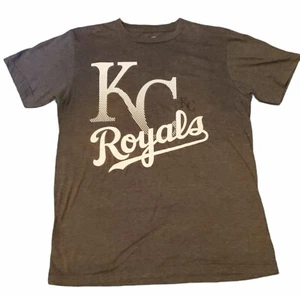 Camiseta KC Royals MLB Mercancía Genuina Anillo Hilado Suave Para Hombres Talla M Gris  - Imagen 1 de 3
