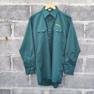 Vintage PROTEXALL John Deere Green Uniform Shirt - Picture 1 of 8