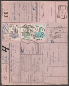 Belgium stamp on parcel cards - Picture 1 of 13