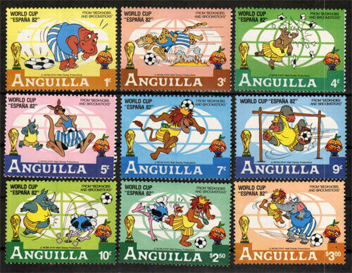 Anguilla Disney Stamps Olympics Los Angeles Decathlon Complete Set MNH VF