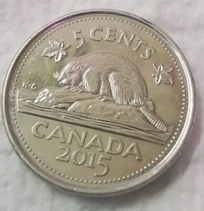 Pointet 2015 grande 5 centavos canadienses buen estado 143 - Imagen 1 de 5