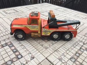 Vintage Nylint Tow Truck Pressed Steel Orange Big Pumpkin - Picture 1 of 10