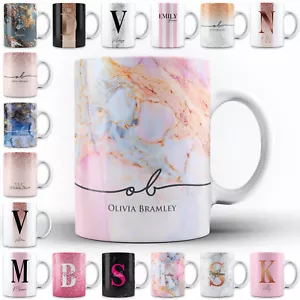 Personalised Marble / Pattern Mug. Add a name for a unique custom gift cup - Picture 1 of 38