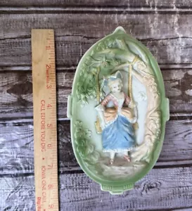 FIGURA BISQUE PORCELANA PINTADA A MANO JAPÓN OCUPADO DE COLECCIÓN BARATIJA/CAJA CÓMODA - Imagen 1 de 7