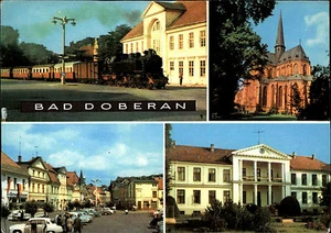 Bad Doberan um 1970/72 DDR Mehrbild-AK ua. Bäder-Bahn, Kloster-Kirche, Markt uvm - Bild 1 von 1
